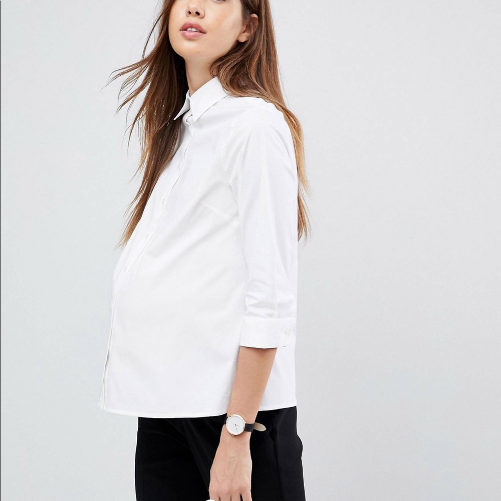 BNWT ASOS Maternity 3/4 sleeve dress shirt